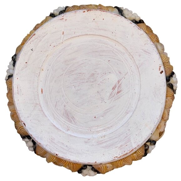 Vintage Handmade Shell-Encrusted Decorative Bowl - Picture 3 of 13